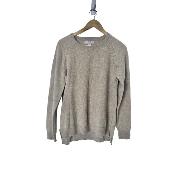 Magaschoni Sweaters - MAGASCHONI 100% Cashmere Hi Low Sweater Large Women Tan Pullover Neutral Luxury